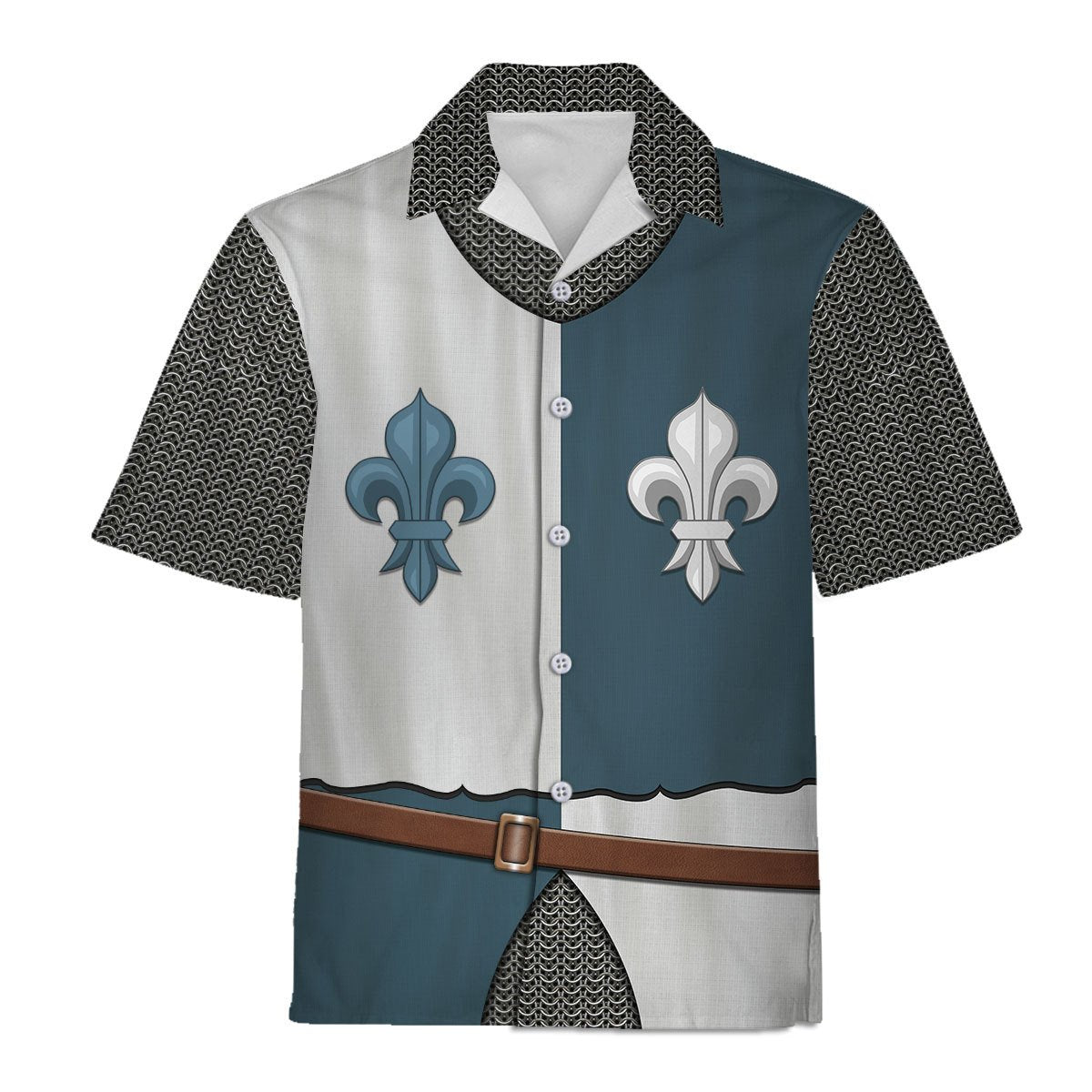 French Knight Medieval Middle Age Hawaiian Shirt