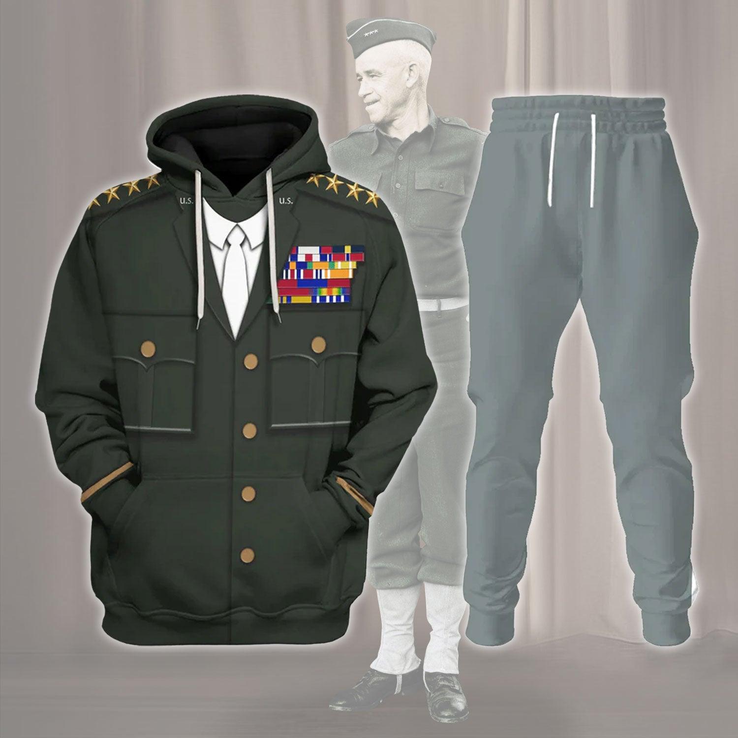 General Omar N. Bradley Costume Hoodie Sweatshirt T-Shirt Tracksuit