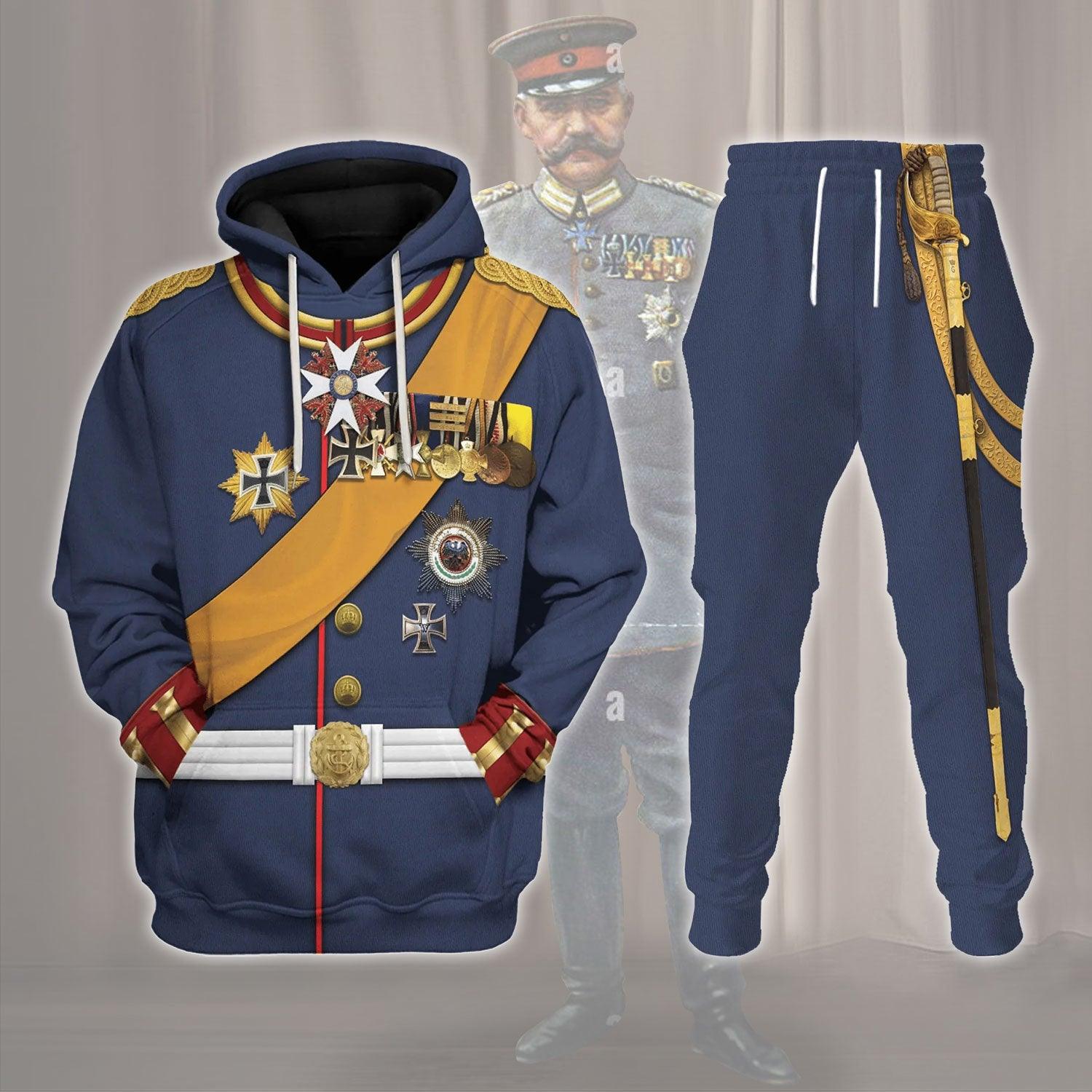 General Paul Von Hindenburg (1847-1934) Costume Hoodie Sweatshirt T-Shirt Tracksuit