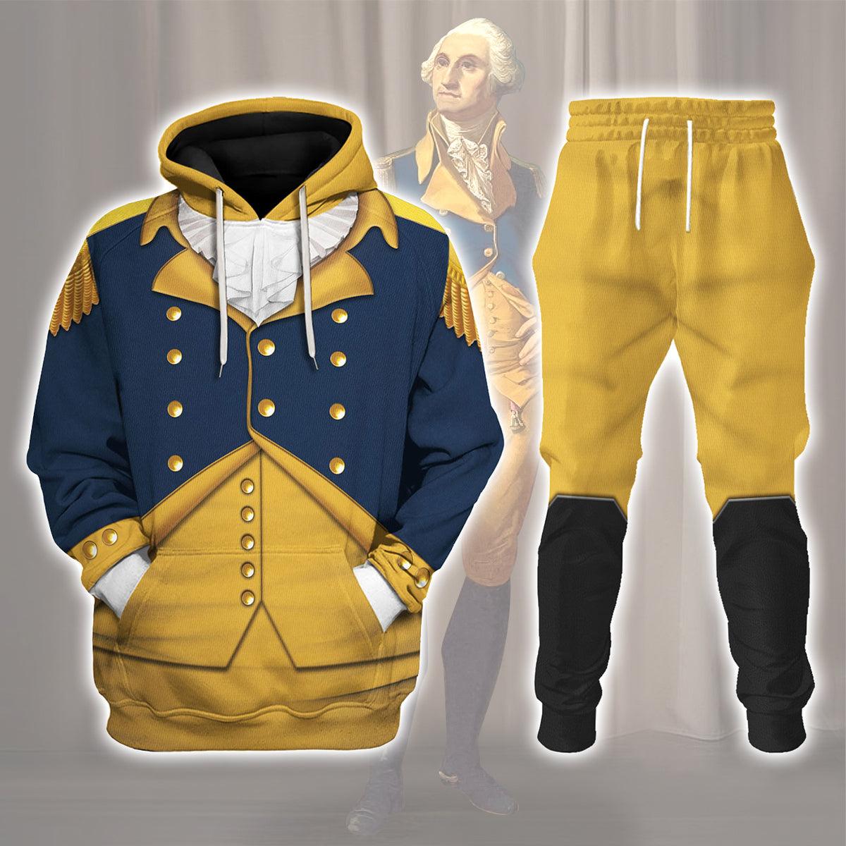 George Washington: Indispensable Man Uniform All Over Print Hoodie Sweatshirt T-Shirt Tracksuit