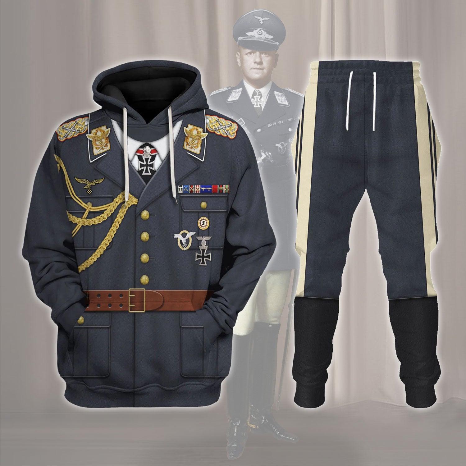 German General Erhard Milch Costume Hoodie Sweatshirt T-Shirt Tracksuit