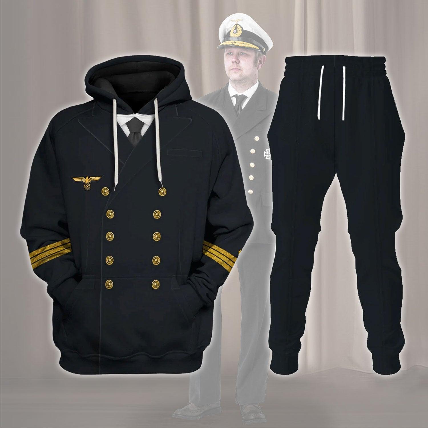 German Kriegsmarine (War Navy) Costume Hoodie Sweatshirt T-Shirt Tracksuit