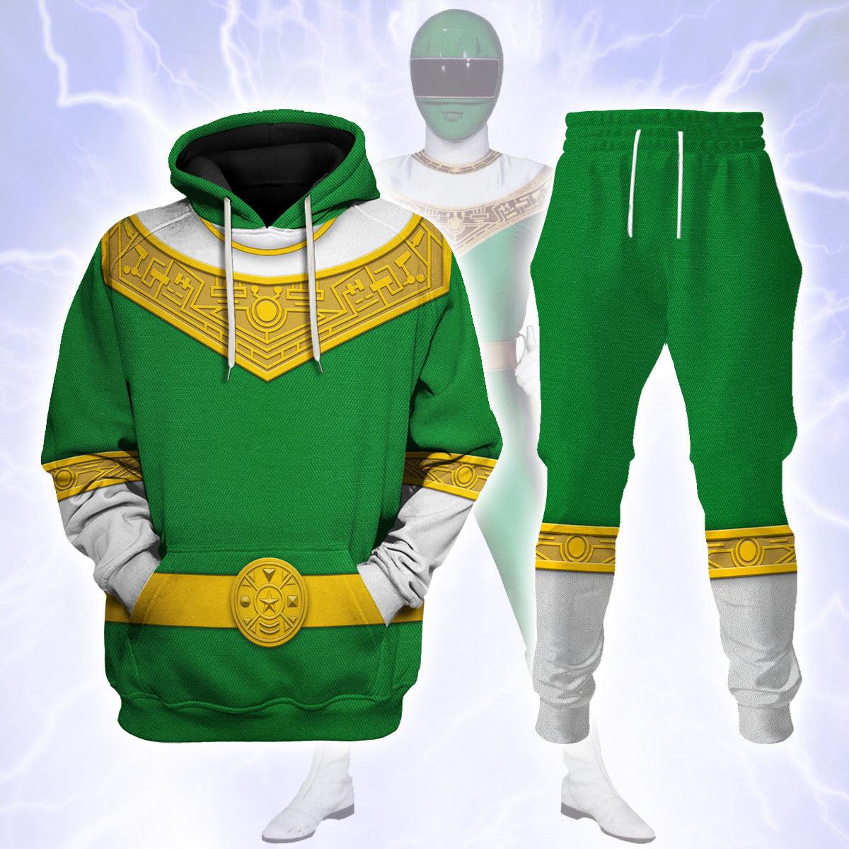 Green Power Rangers Zeo Hoodies Sweatshirt T-shirt Hawaiian Tracksuit