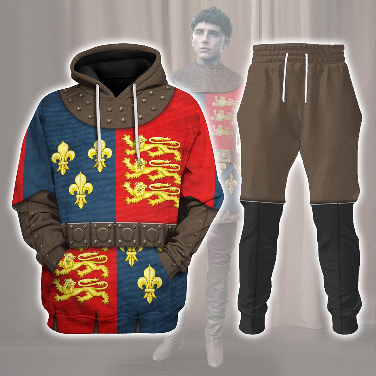 Henry V of England Knights Costume Hoodie Sweatshirt T-Shirt Tracksuit