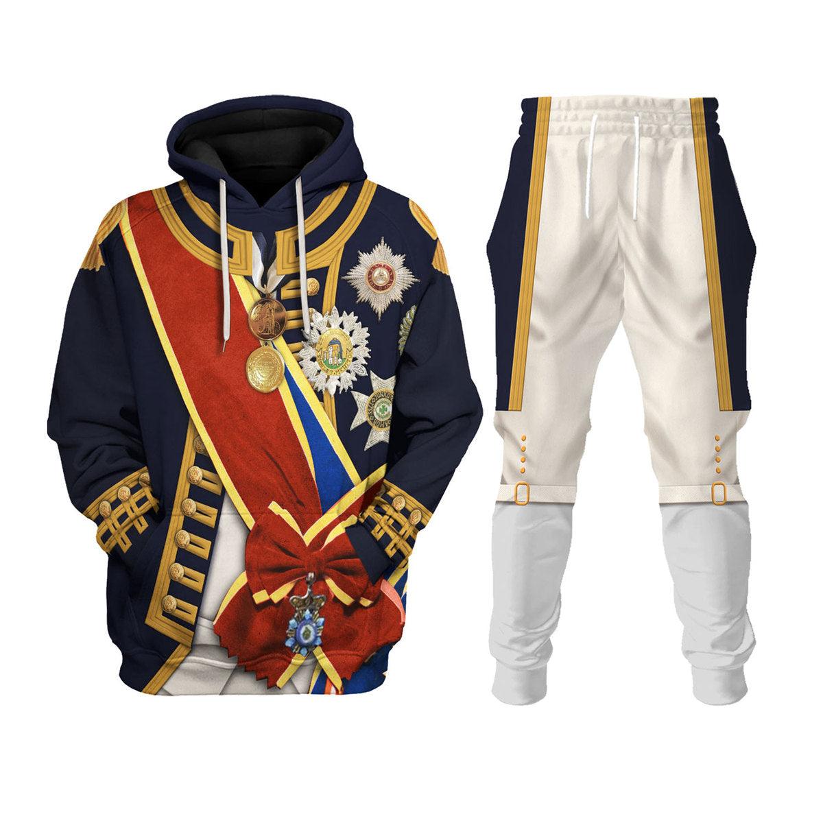 Horatio Nelson 1st Viscount Nelson Navy Sailor Costume Hoodie Sweatshirt T-Shirt Tracksuit