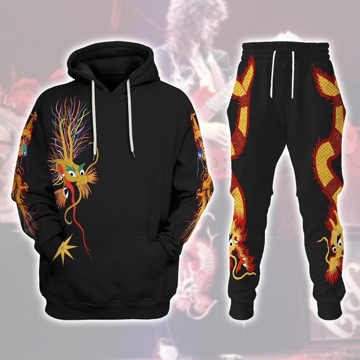 Jimmy Page Dragon Suit Costume Hoodie Sweatshirt T-Shirt Tracksuit