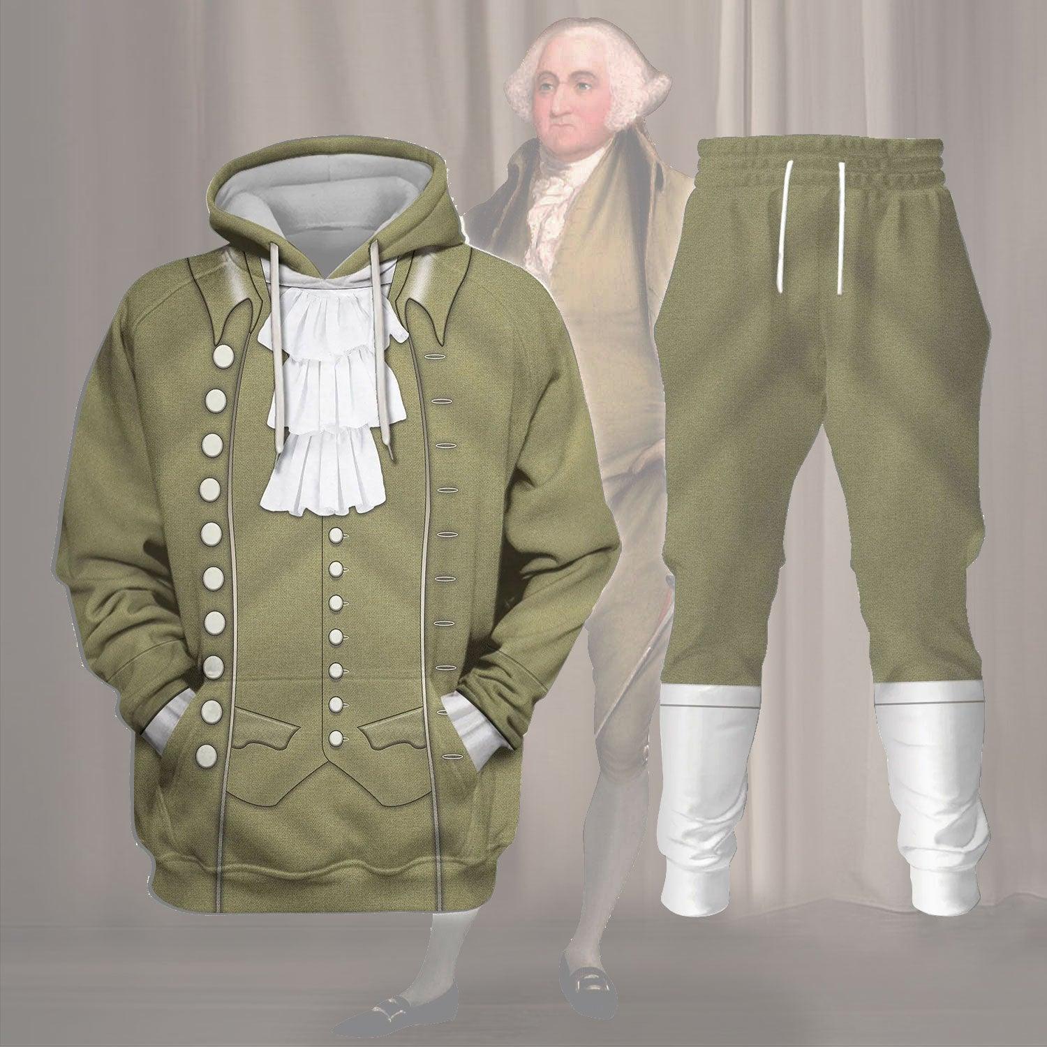 John Adams U.S. President Costume Hoodie Sweatshirt T-Shirt Tracksuit