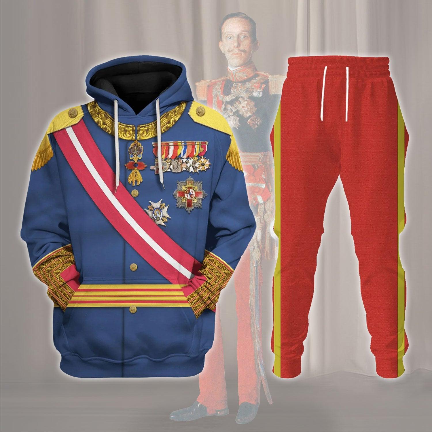 King Alfonso XIII King Of Spain Costume Hoodie Sweatshirt T-Shirt Tracksuit