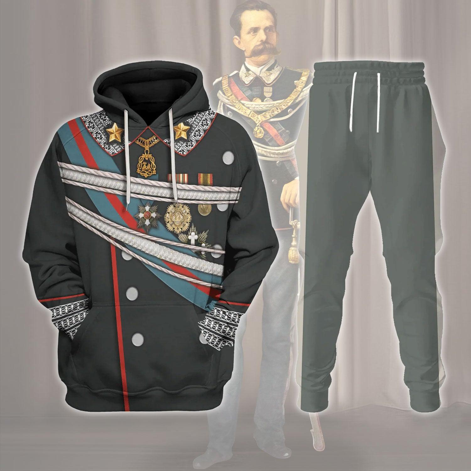 King Umberto I of Italy Costume Hoodie Sweatshirt T-Shirt Tracksuit