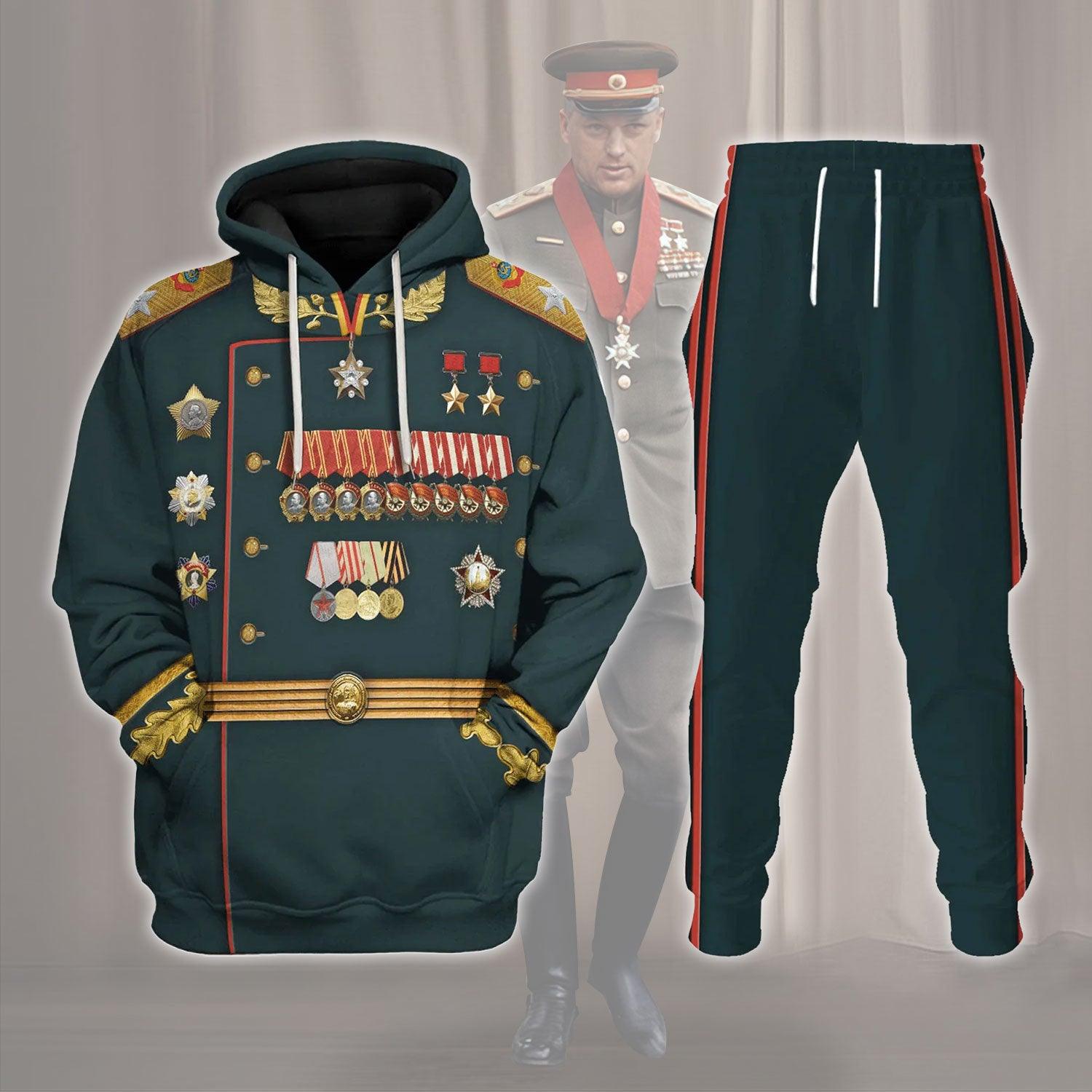 Konstantin Rokossovsky Red Army Commanders Costume Hoodie Sweatshirt T-Shirt Tracksuit