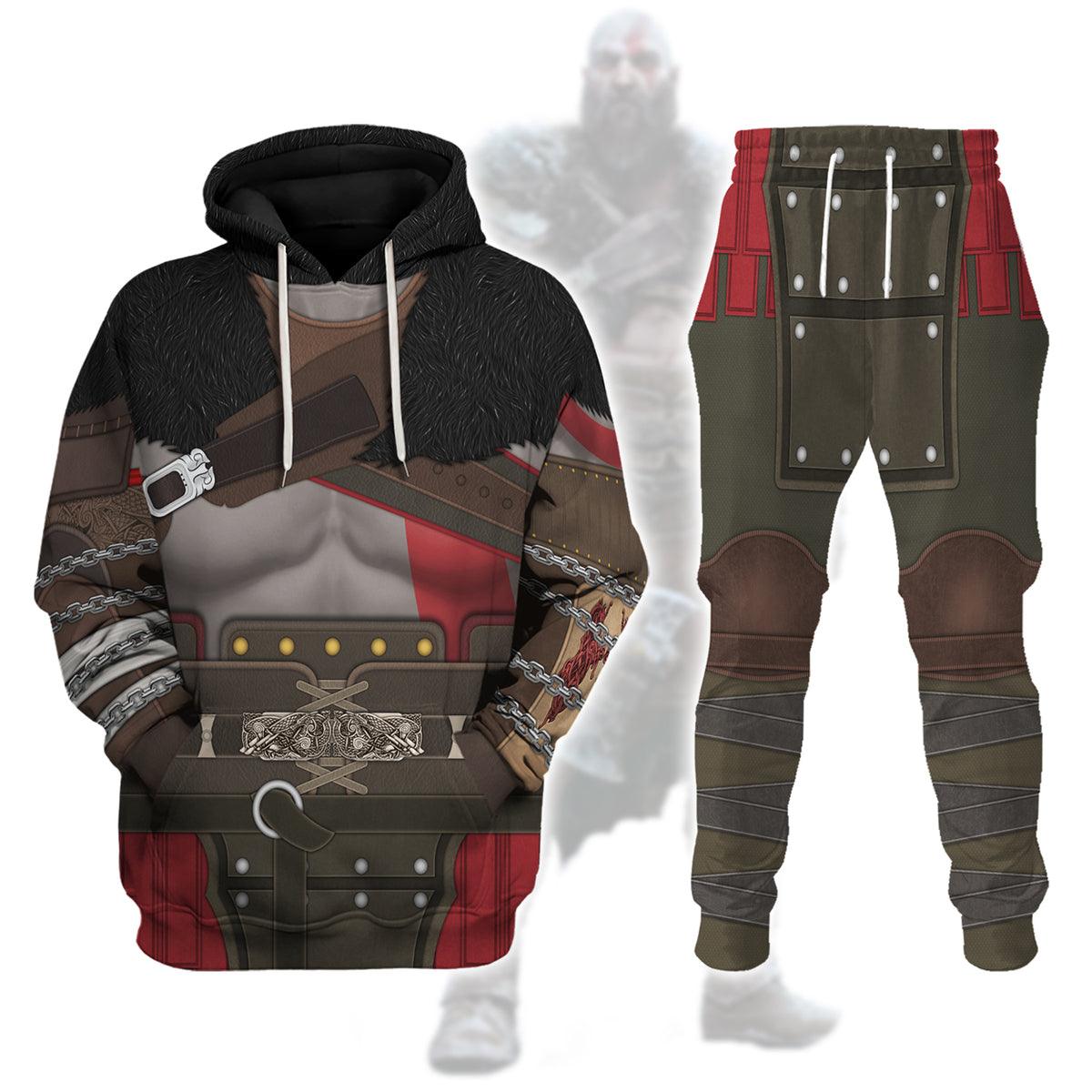 Kratos Costume Hoodie Sweatshirt T-Shirt Sweatpants