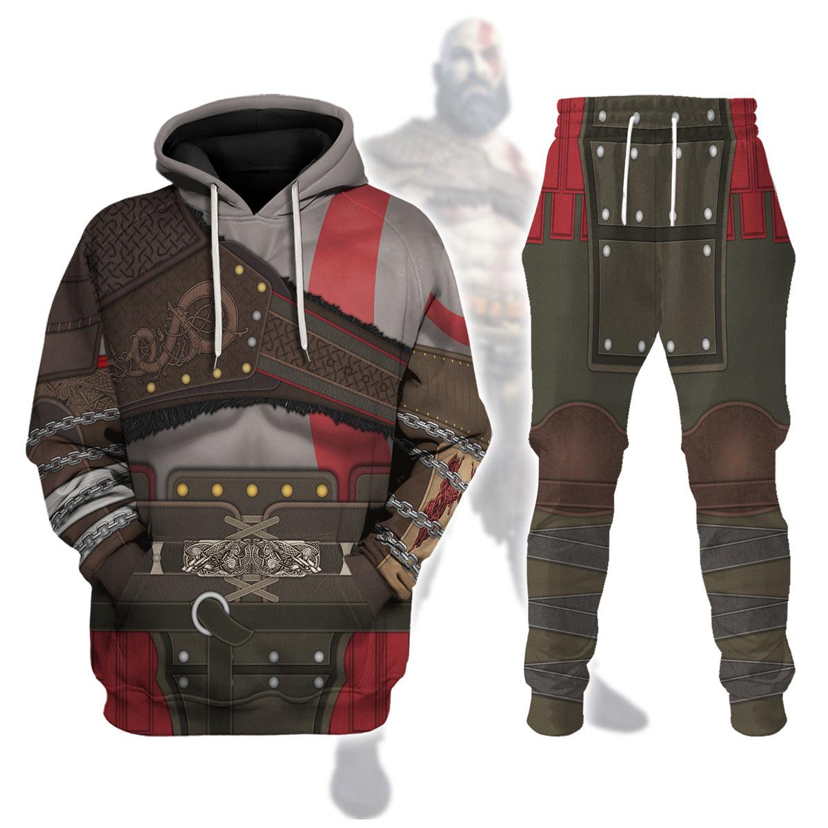 Kratos GOW Costume Hoodie Sweatshirt T-Shirt Sweatpants