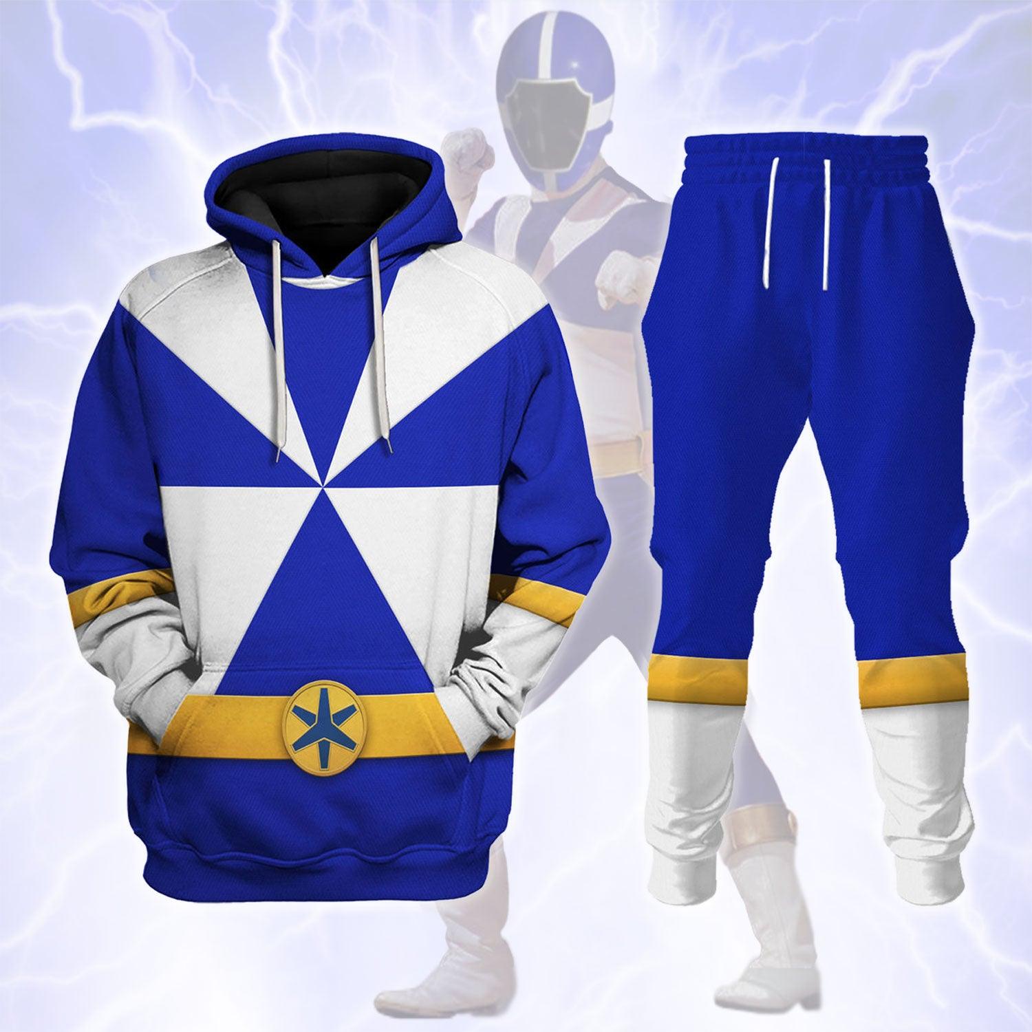 Lightspeed Blue Ranger Hoodies Sweatshirt T-shirt Sweatpants Hawaiian Tracksuit