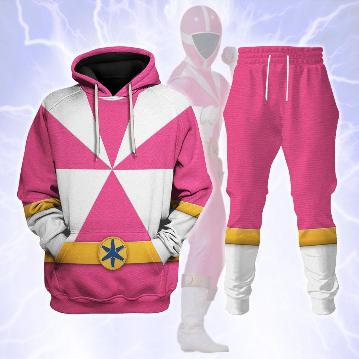 Lightspeed Pink Ranger Hoodies Sweatshirt T-shirt Sweatpants Hawaiian Tracksuit