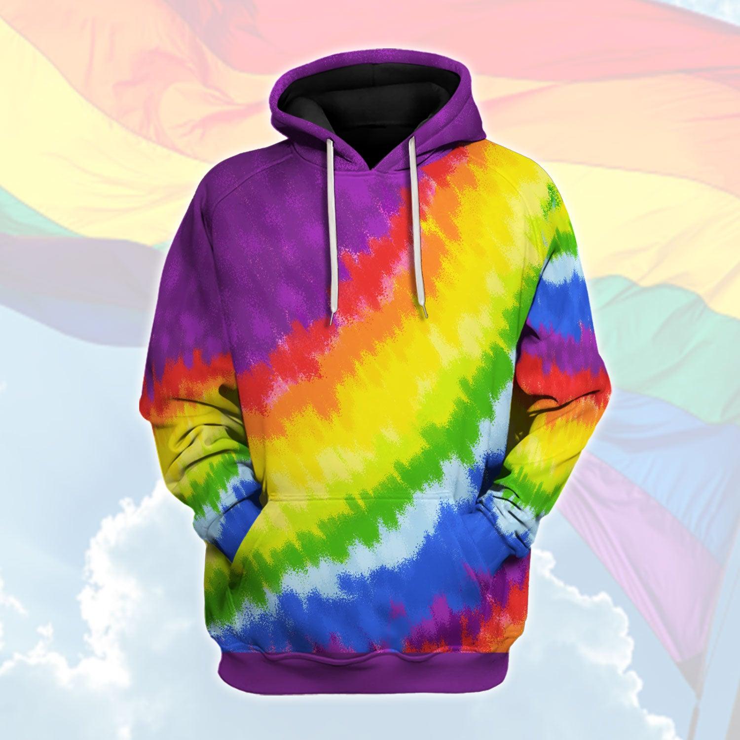 LQBTQ+ Rainbow Hoodie T-shirt Tops