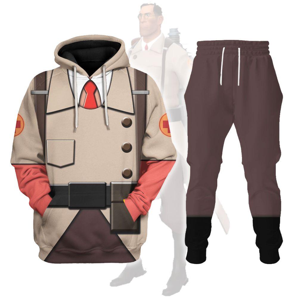 Medic TF2 Costume Hoodie Sweatshirt T-Shirt Tracksuit