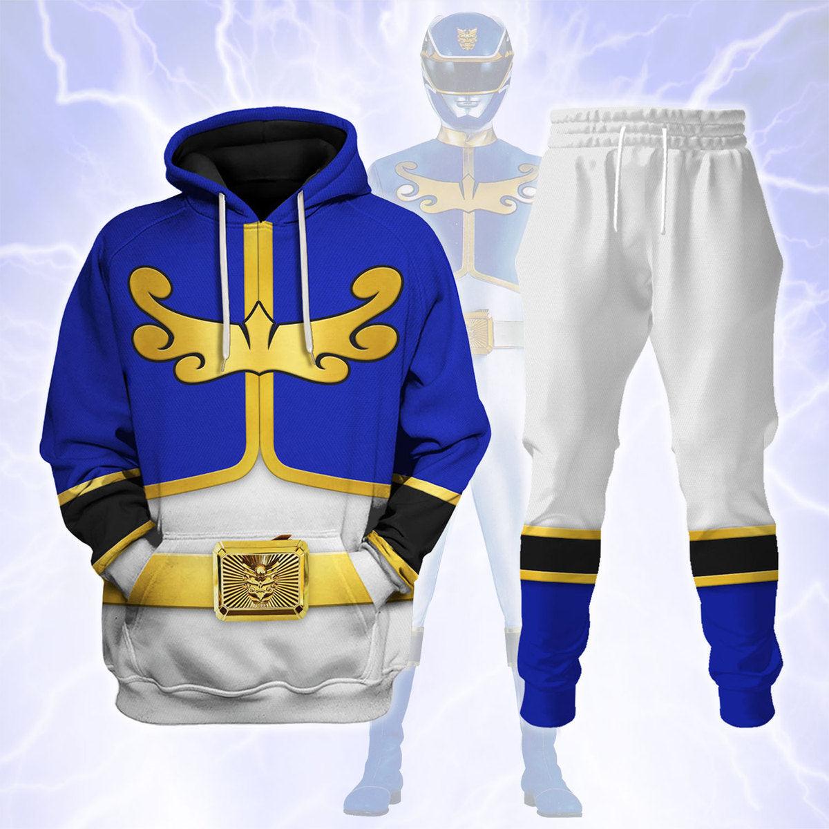 Megaforce Blue Ranger Hoodies Sweatshirt T-shirt Hawaiian Sweatpants