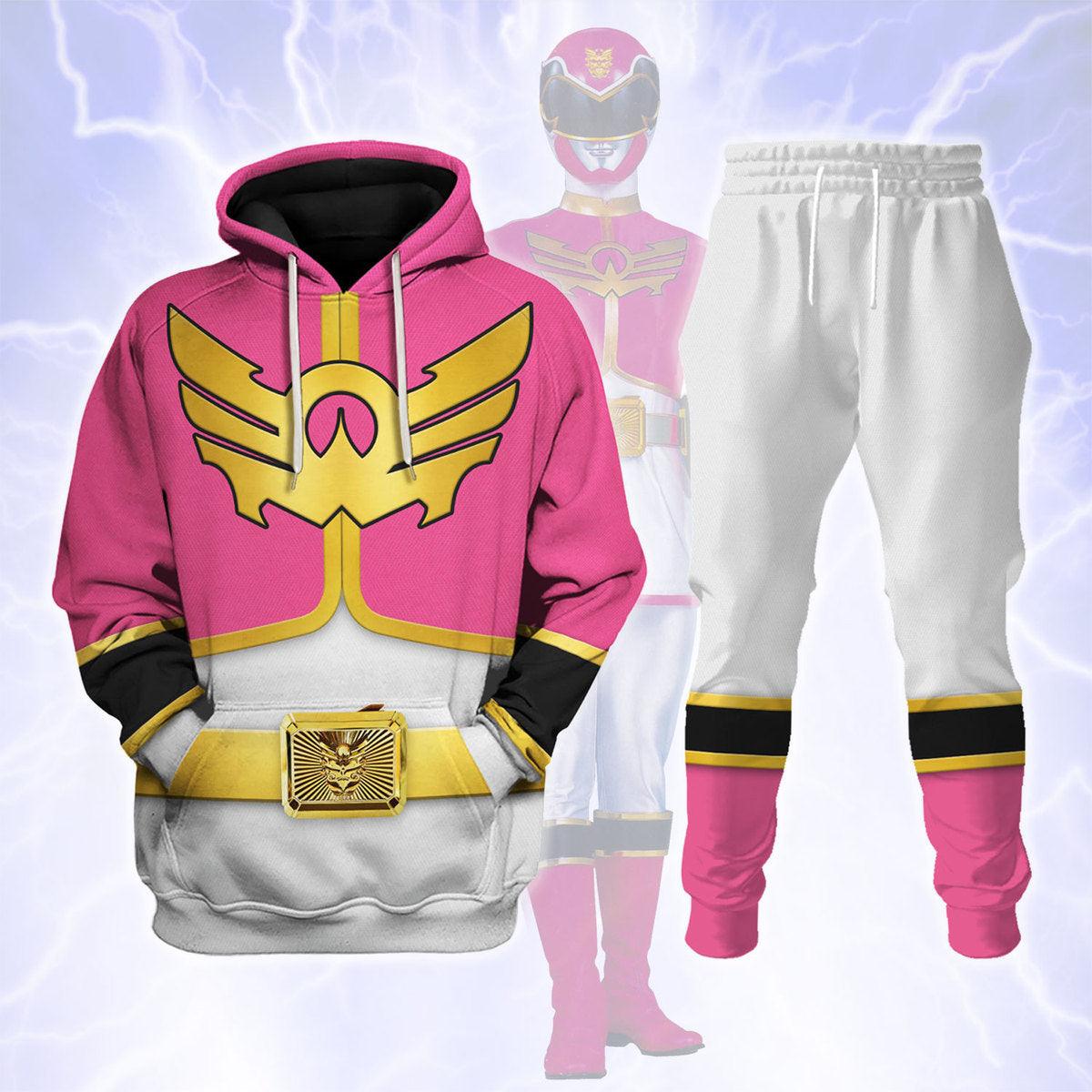 Megaforce Pink Ranger Hoodies Sweatshirt T-shirt Hawaiian Sweatpants