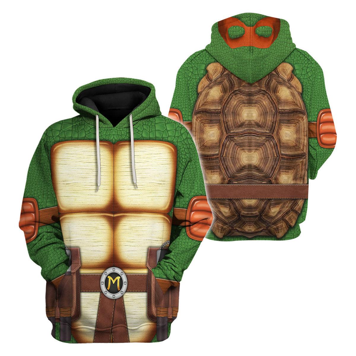 Michelangelo Ninja Turtles Costume Hoodie Sweatshirt T-Shirt Zip Hoodie Sweatpants