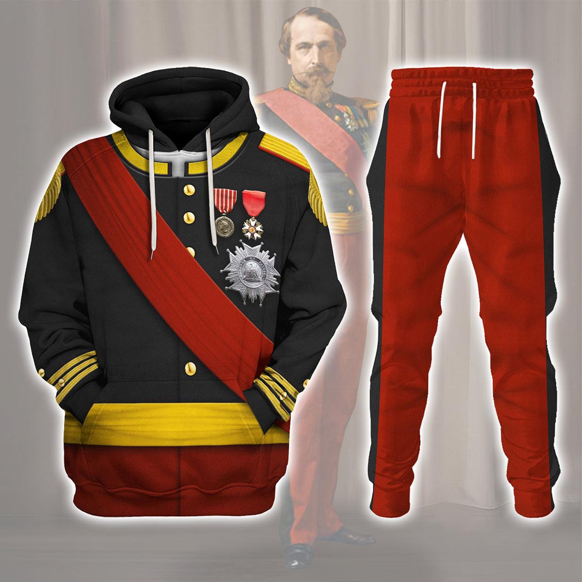 Napoleon III Uniform All Over Print Hoodie Sweatshirt T-Shirt Tracksuit