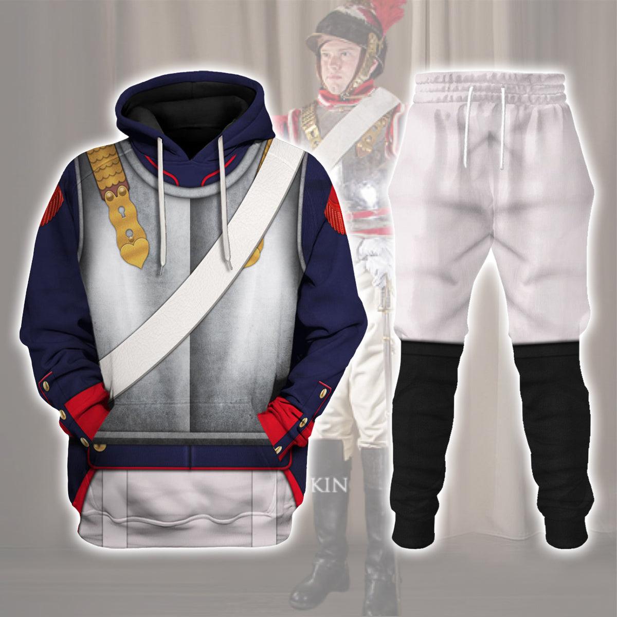 Napoleonic French Heavy Cavalry-Curassier (1812-1815) Uniform All Over Print Hoodie Sweatshirt T-Shirt Tracksuit