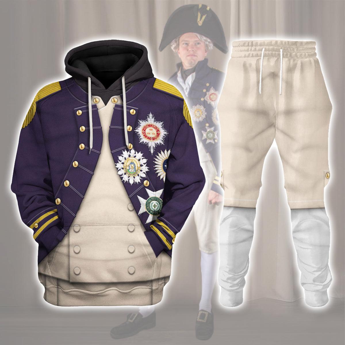 Nelson Uniform As Worn At Trafalgar All Over Print Hoodie Sweatshirt T-Shirt Tracksuit