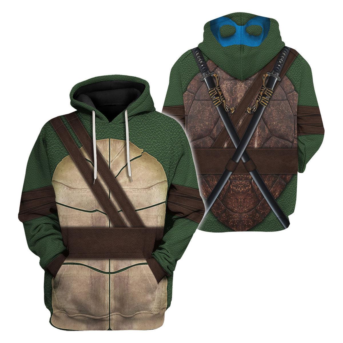 Ninja Turtles Leonardo Costume Hoodie Sweatshirt T-Shirt Zip Hoodie Sweatpants