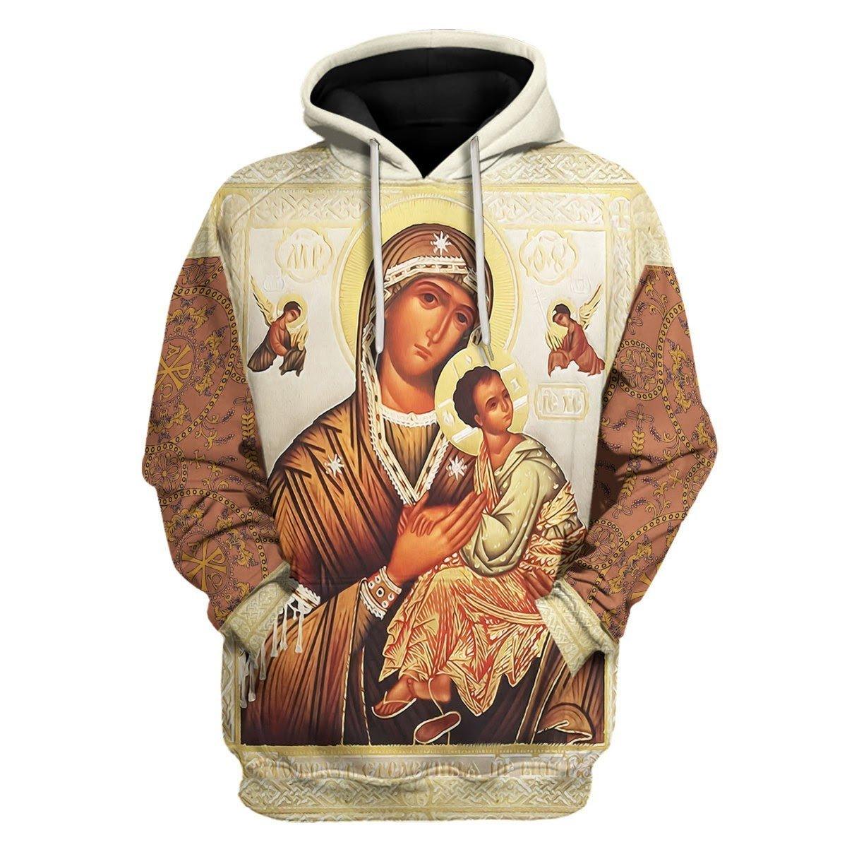 Our Lady of Vladimir With Angles Hoodie Sweatshirt T-Shirt Sweatpants Apparel