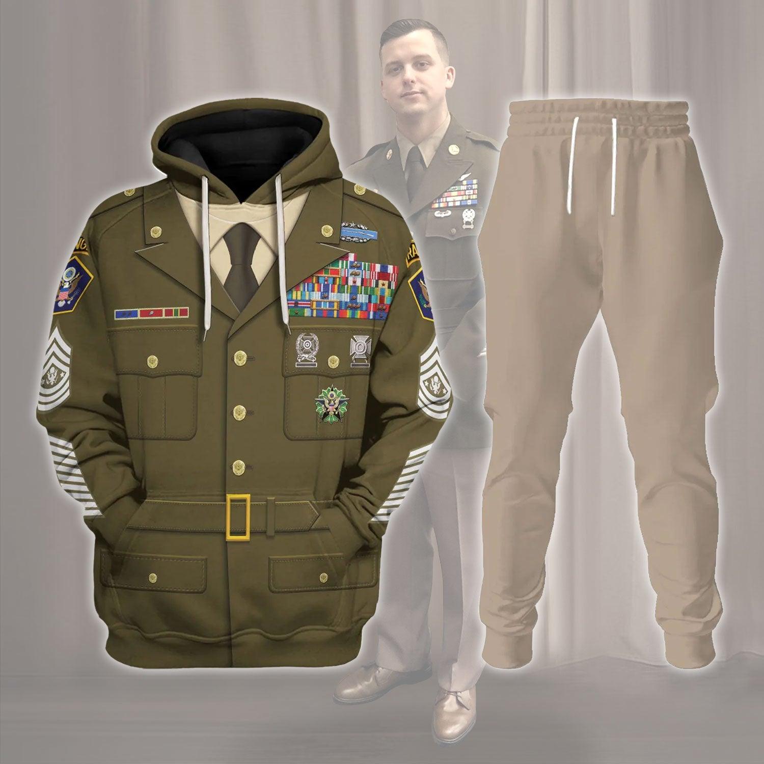 Personalized Rank and Branches ENLISTED Army Green Service Costume Hoodie Sweatshirt T-Shirt Tracksuit