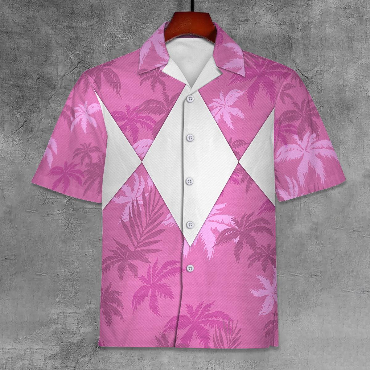 Pink Ranger x Tommy Vercetti Hawaiian Shirt & Beach Shorts