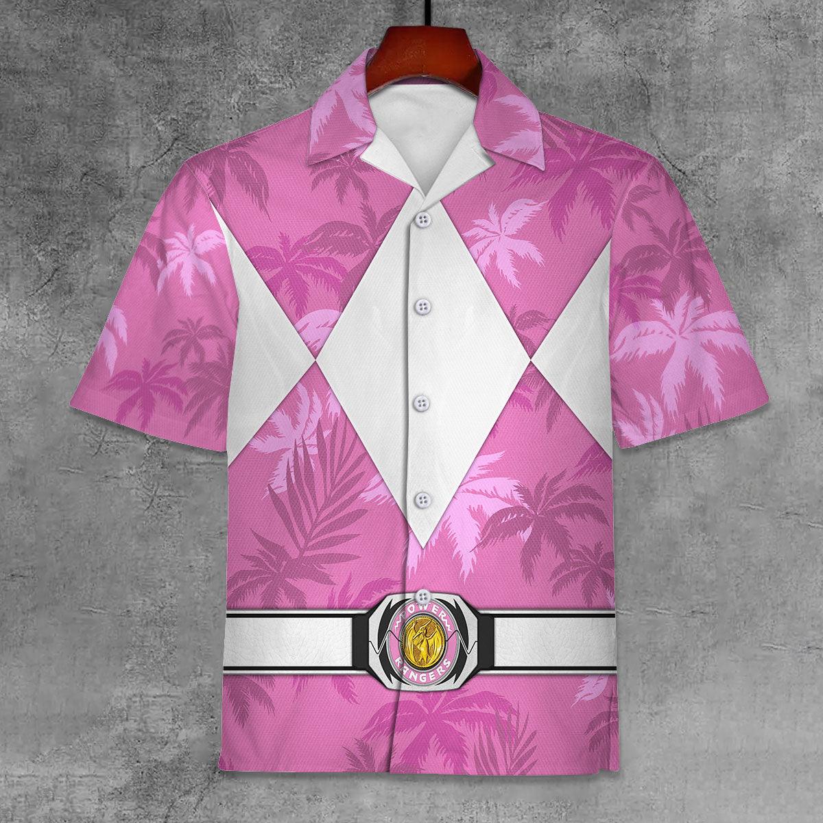 Pink Ranger x Tommy Vercetti Hawaiian Shirt Beach Shorts