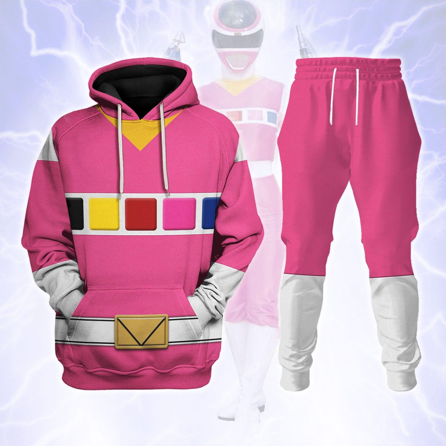 Pink Space Ranger Hoodies Sweatshirt T-shirt Hawaiian Tracksuit