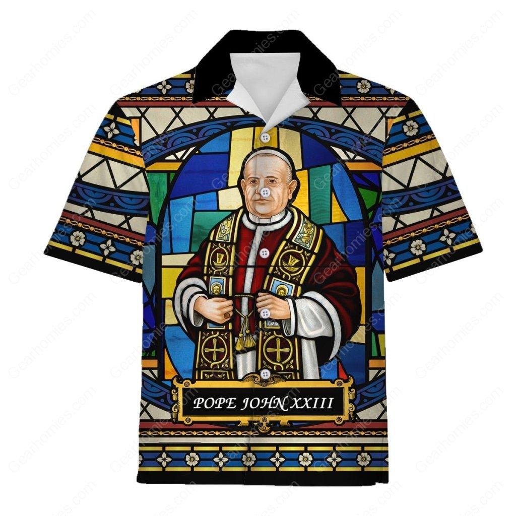 Pope John XXIII Stained Glass Hawaiian Shirt