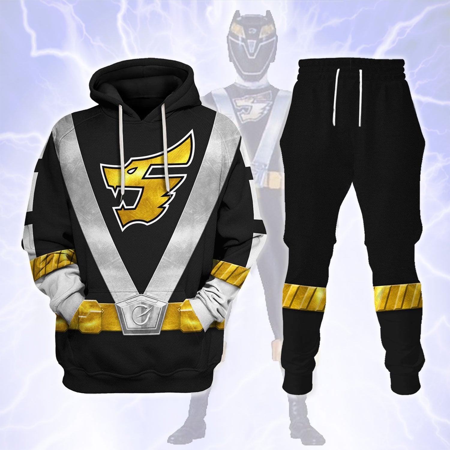 Power Rangers RPM (2009) Black Costume Hoodie Sweatshirt T-Shirt Tracksuit