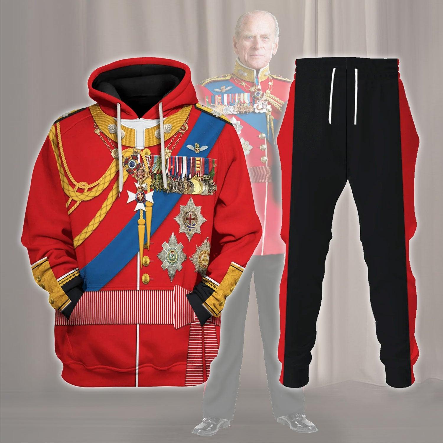 Prince Philip, Duke of Edinburgh Costume Hoodie Sweatshirt T-Shirt Tracksuit