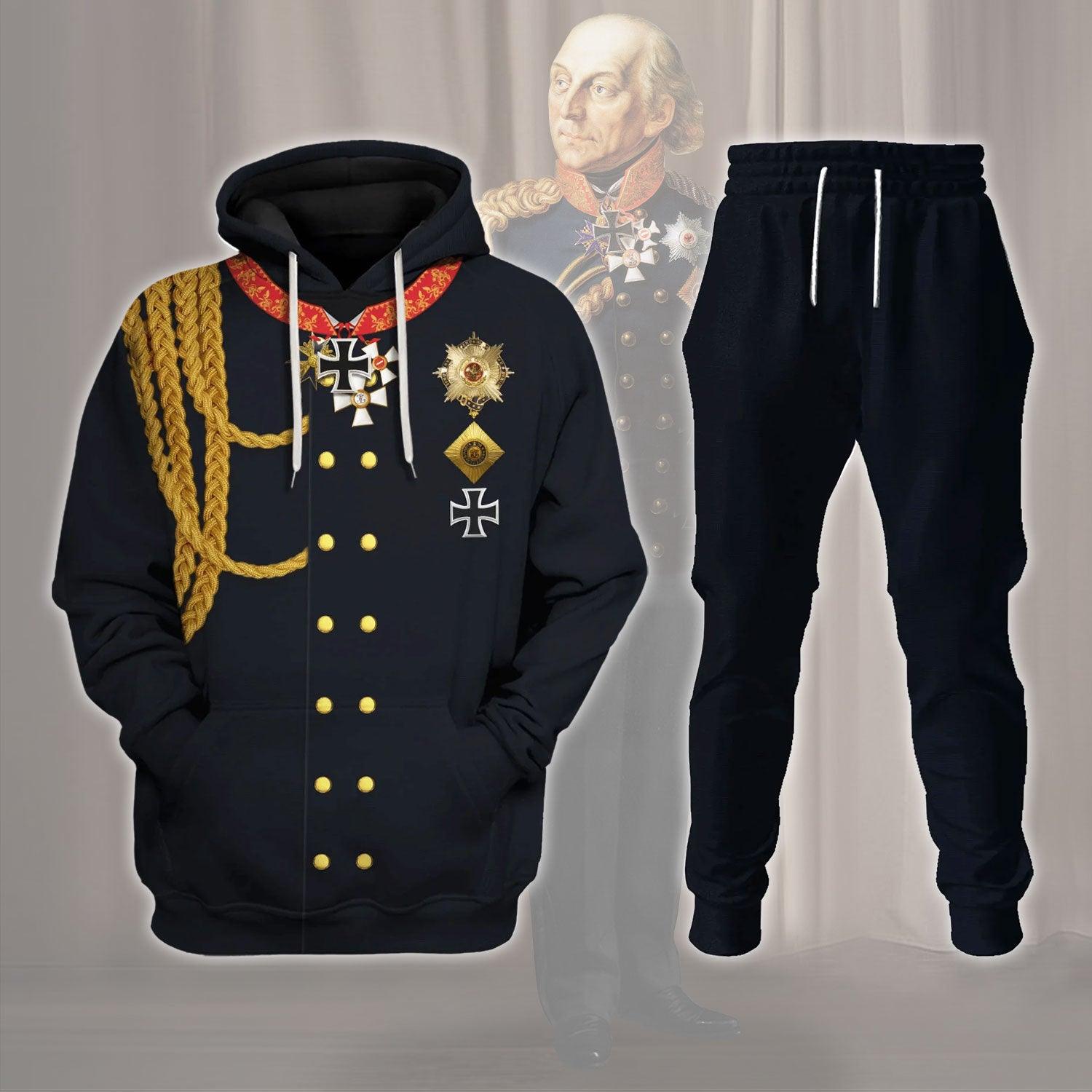 Prussian General Ludwig Yorck Von Wartenburg Costume Hoodie Sweatshirt T-Shirt Tracksuit