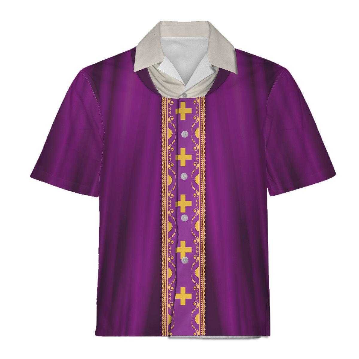 Purple Liturgical Vestment Hawaiian Shirt