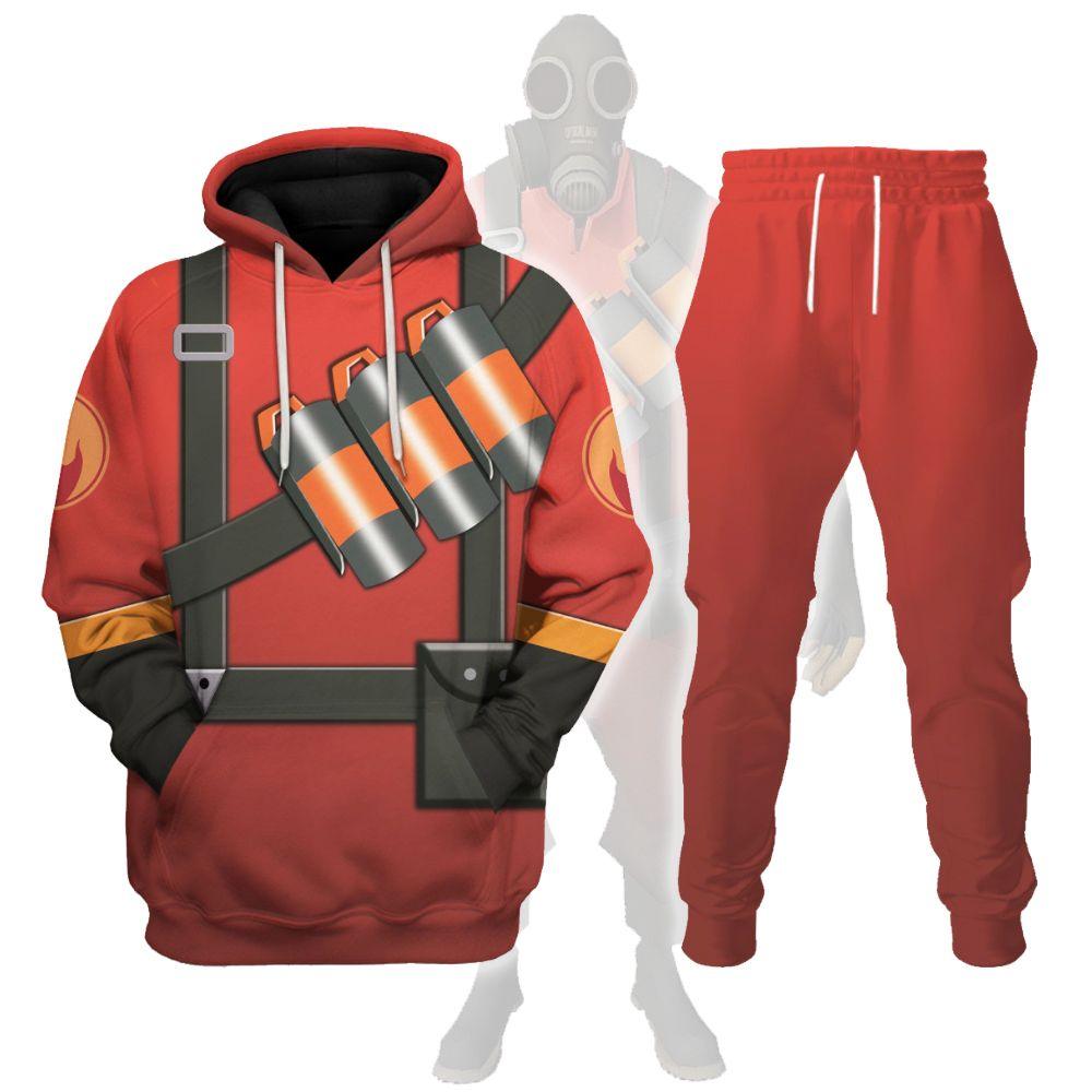 Pyro TF2 Costume Hoodie Sweatshirt T-Shirt Tracksuit