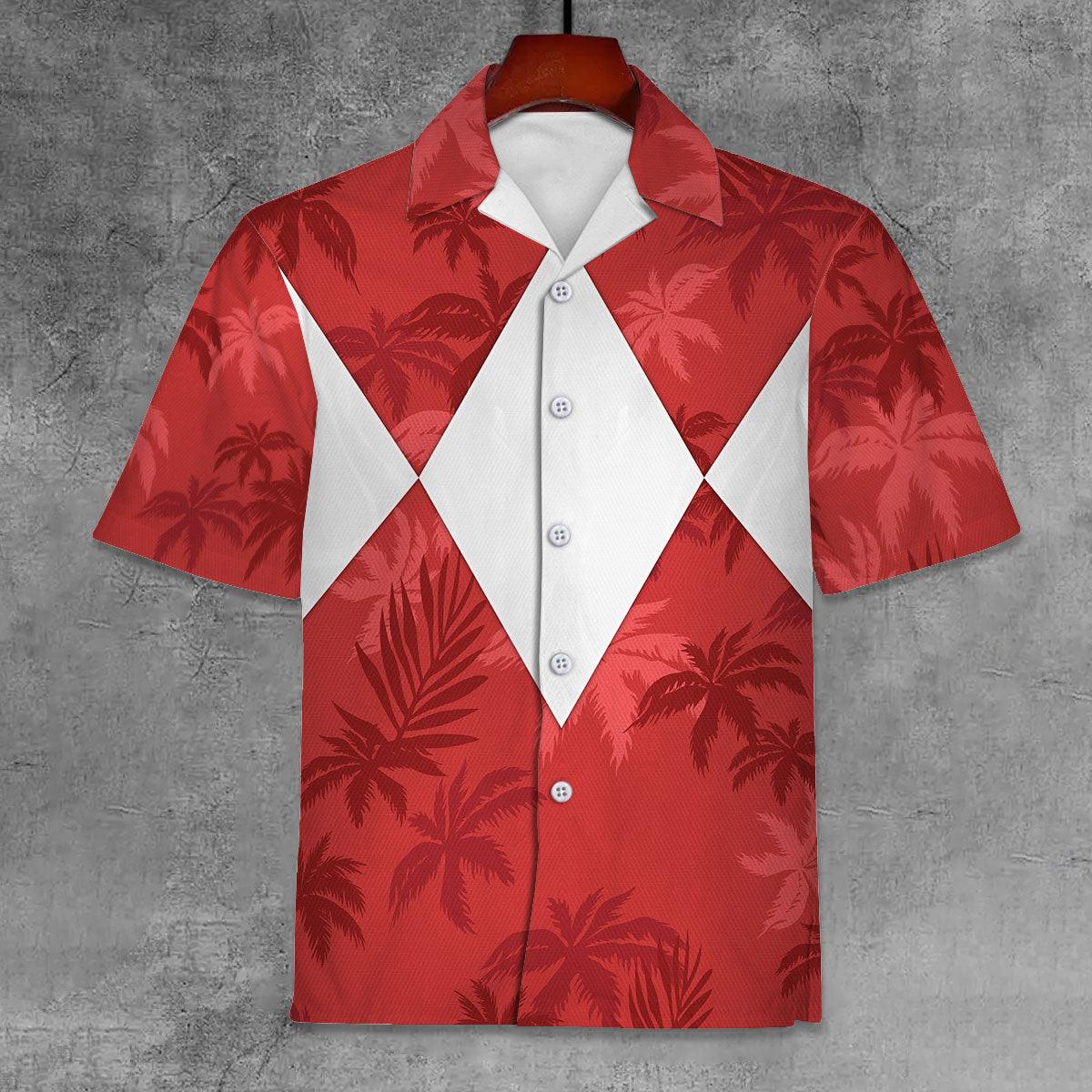 Red Ranger x Tommy Vercetti Hawaiian Shirt & Beach Shorts