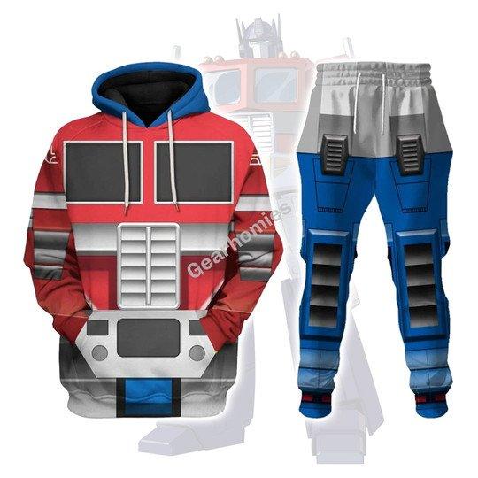 Robot Optimus Prime Costume Cosplay Hoodie Tracksuit