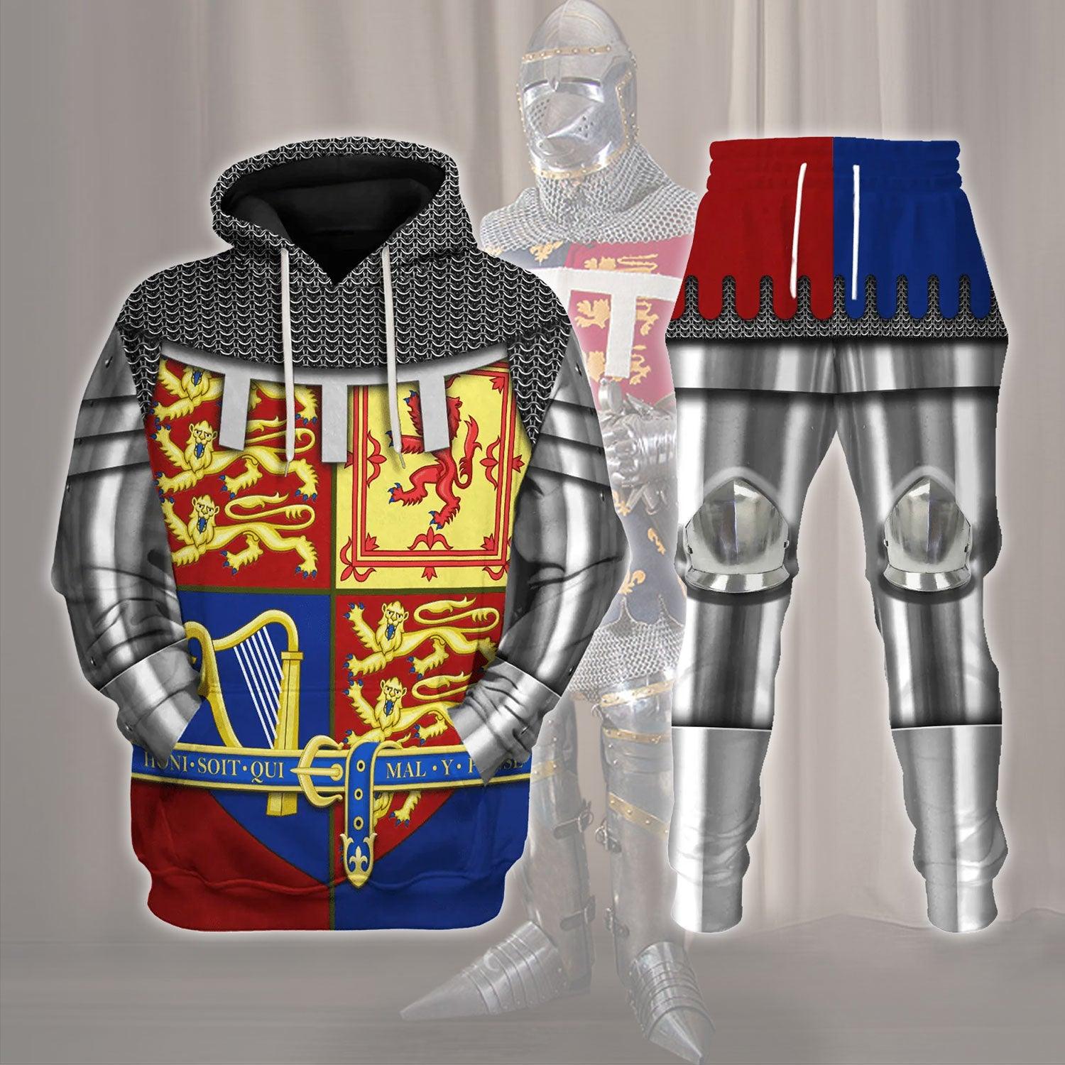 Royal Coat of Arms of the United Kingdom (Queen Elizabeth II) Costume Hoodie Sweatshirt T-Shirt Tracksuit