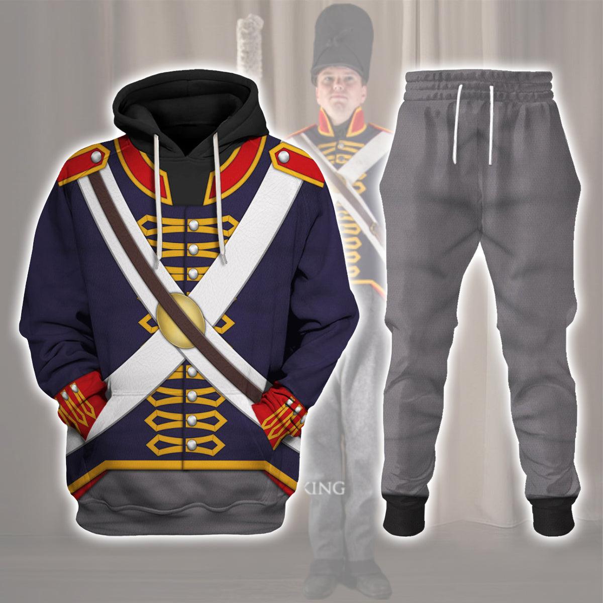 Royal Foot Artillery â€“ Gunner (1806-1815) Uniform All Over Print Hoodie Sweatshirt T-Shirt Tracksuit