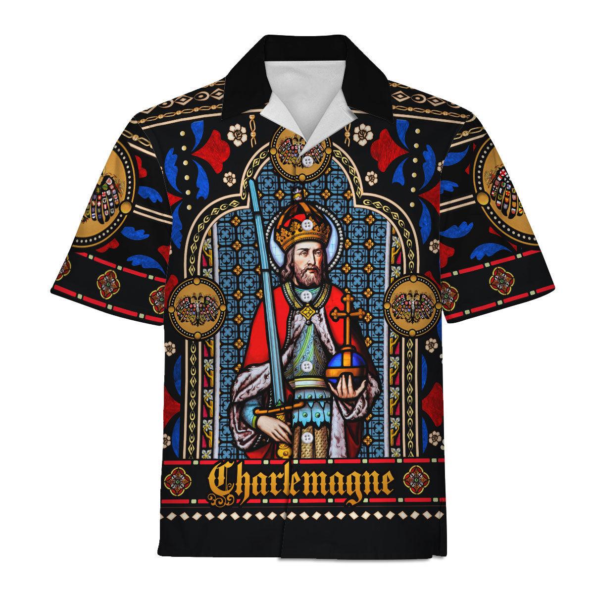 Stained Glass – Charlemagne Hawaiian Shirt Polo Shirt Beach short