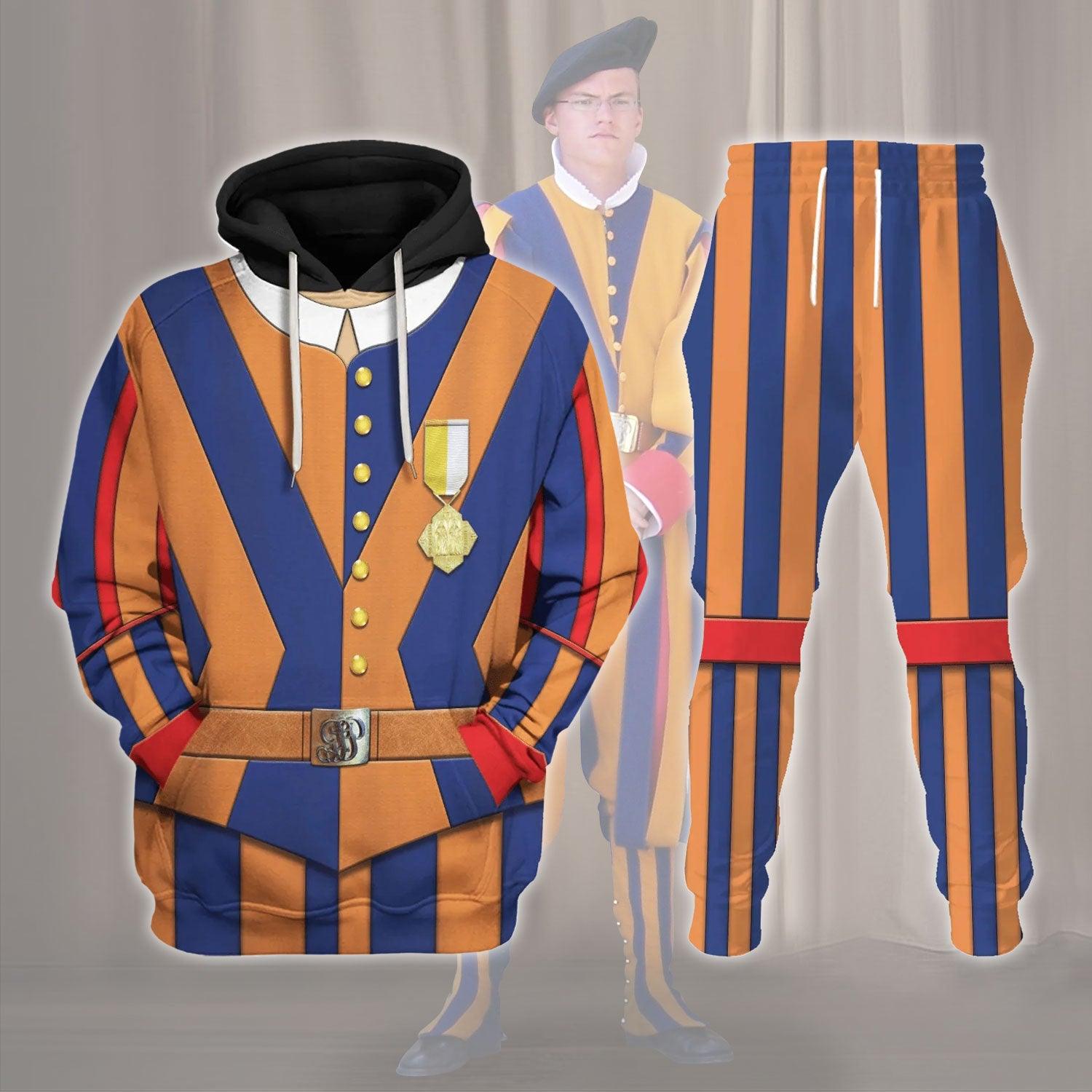 Swiss Guard Armed Force Costume Hoodie Sweatshirt T-Shirt Tracksuit