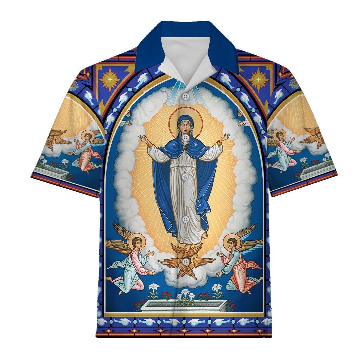 The Assumption of the Virgin Mary Icon Hawaiian Shirt