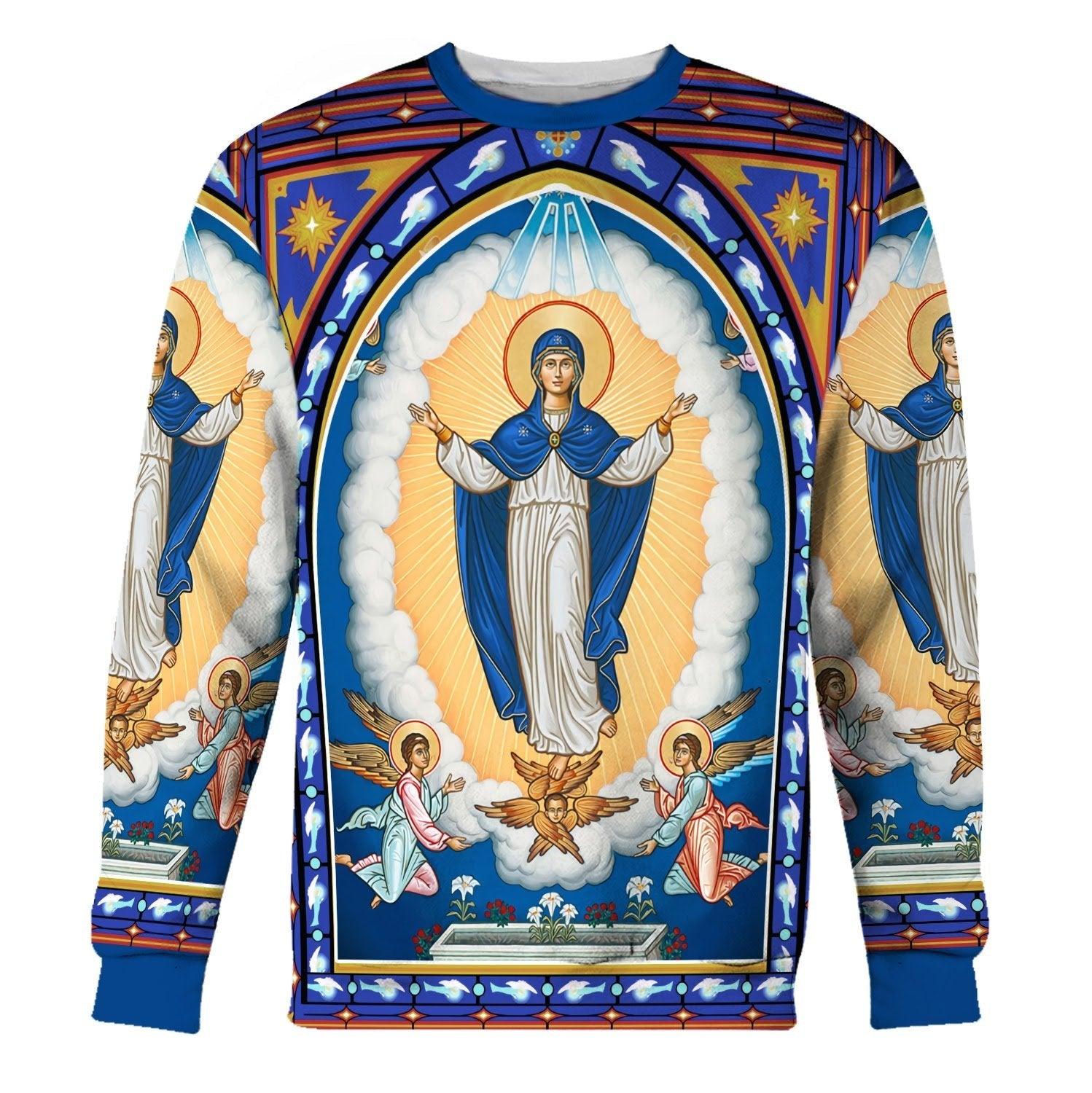 The Assumption of the Virgin Mary Icon Hoodie Sweatshirt T-Shirt Sweatpants Apparel