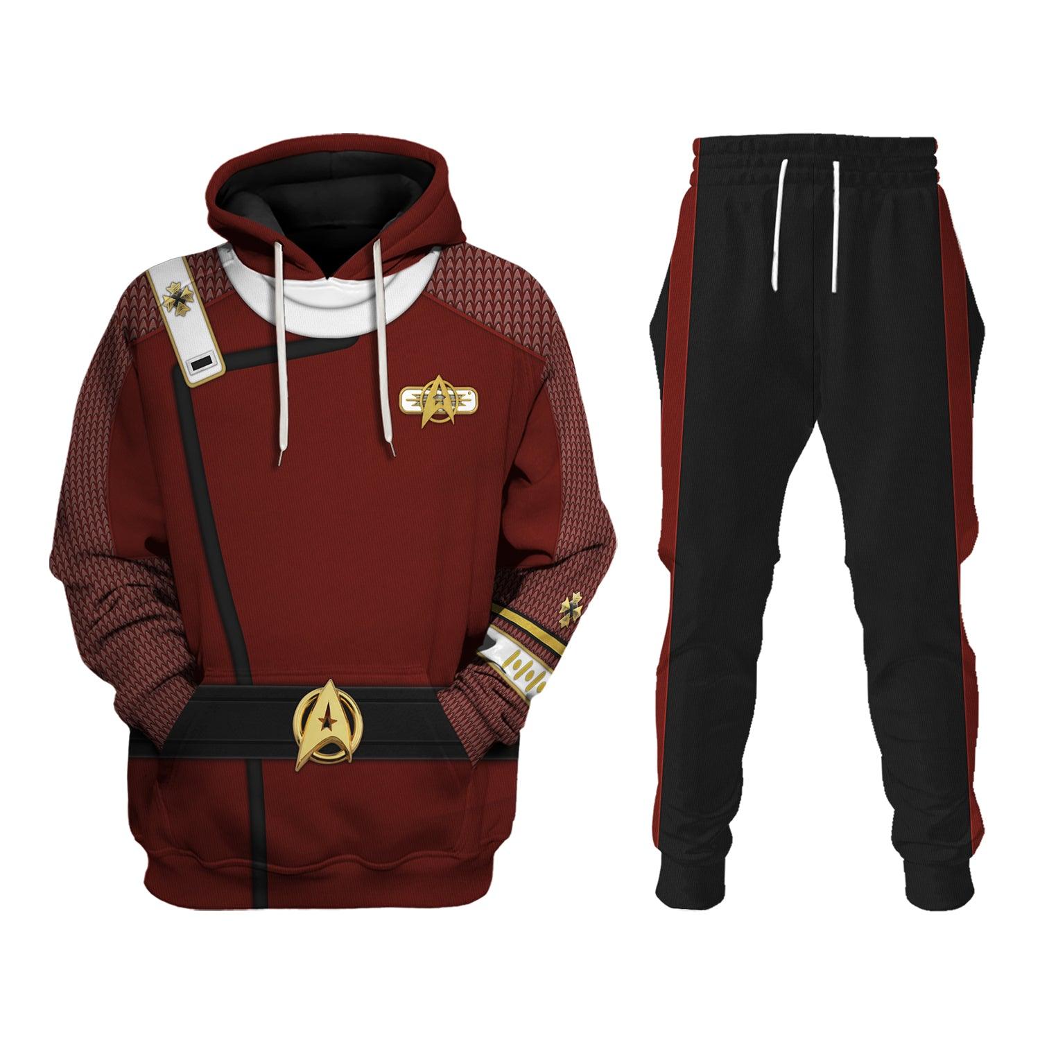 The Star Trek Admiral Pike Costume Hoodie Sweatshirt T-Shirt Sweatpants Apparel