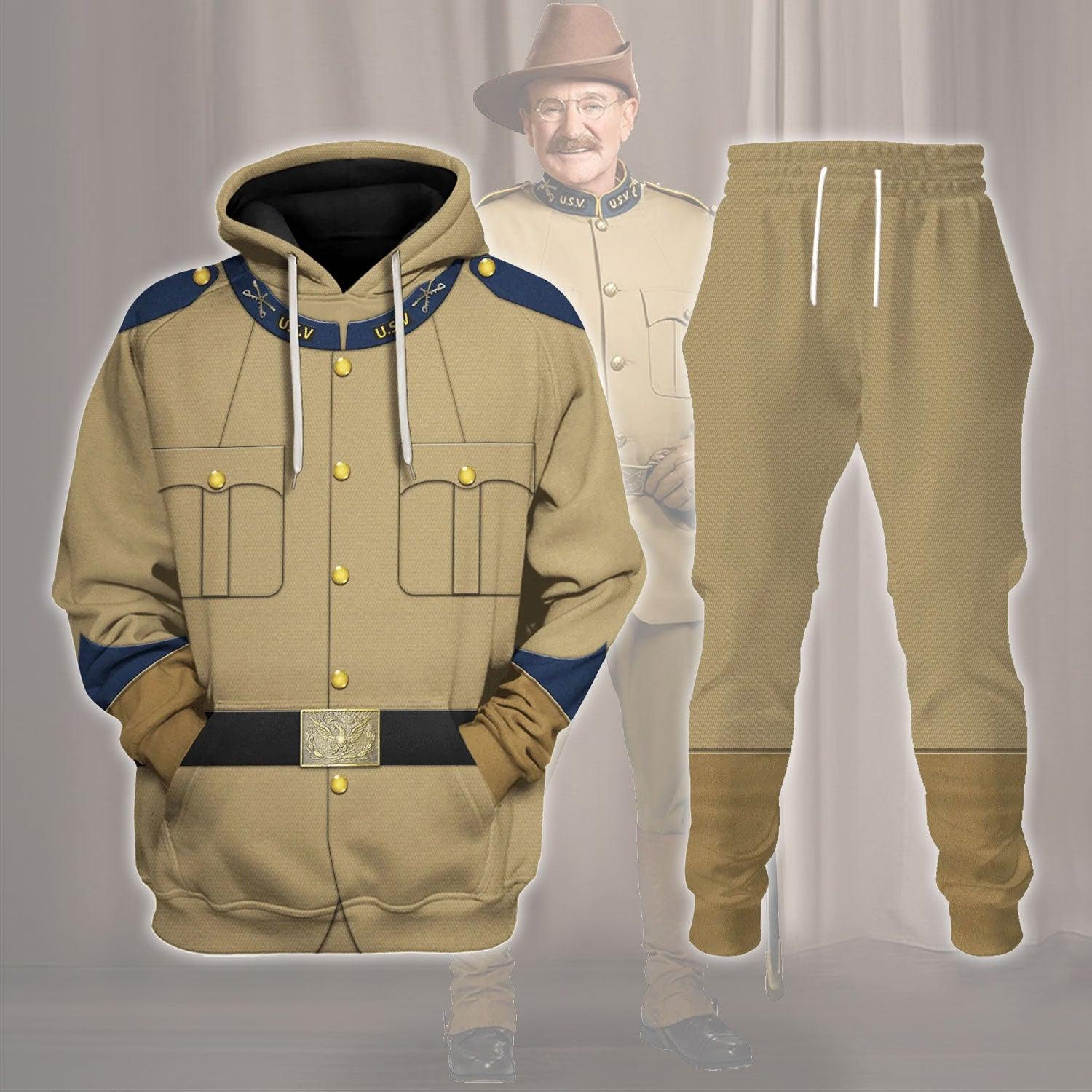 Theodore Roosevelt Costume Hoodie Sweatshirt T-Shirt Tracksuit