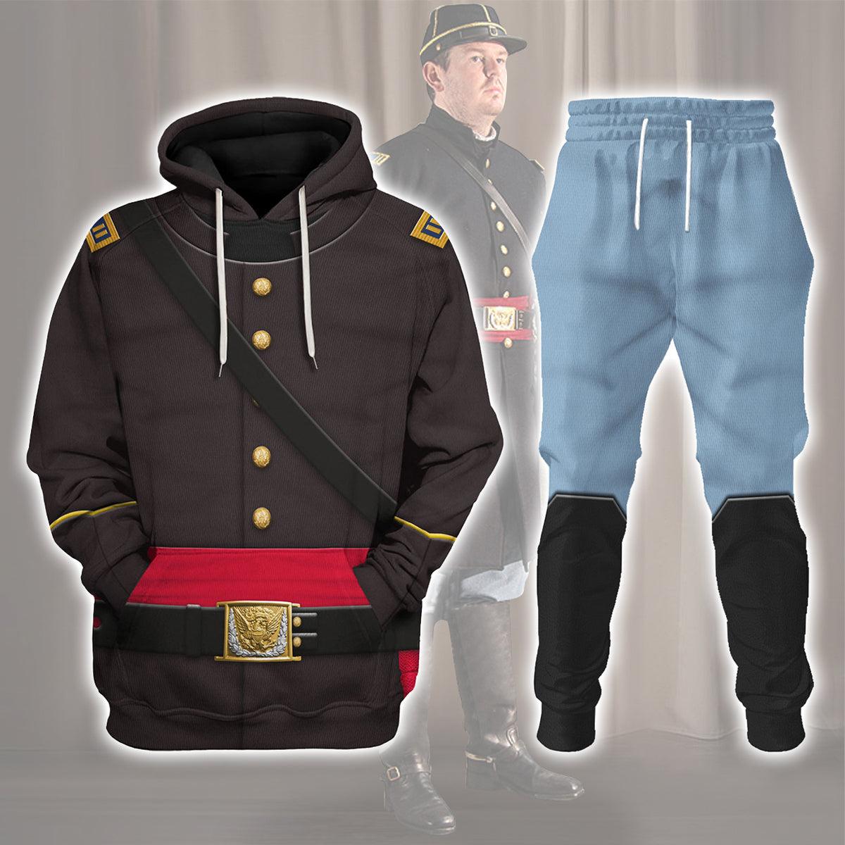 Union Army- Captain Of Infantry Uniform All Over Print Hoodie Sweatshirt T-Shirt Tracksuit