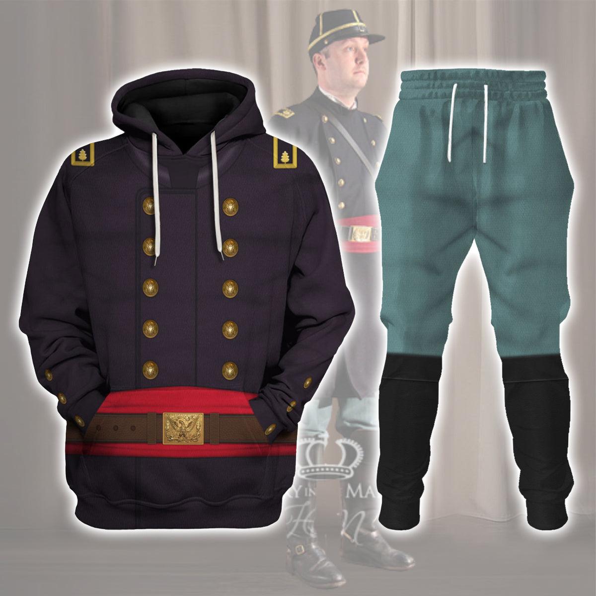 Union Army- Major- Infantry Uniform All Over Print Hoodie Sweatshirt T-Shirt Tracksuit